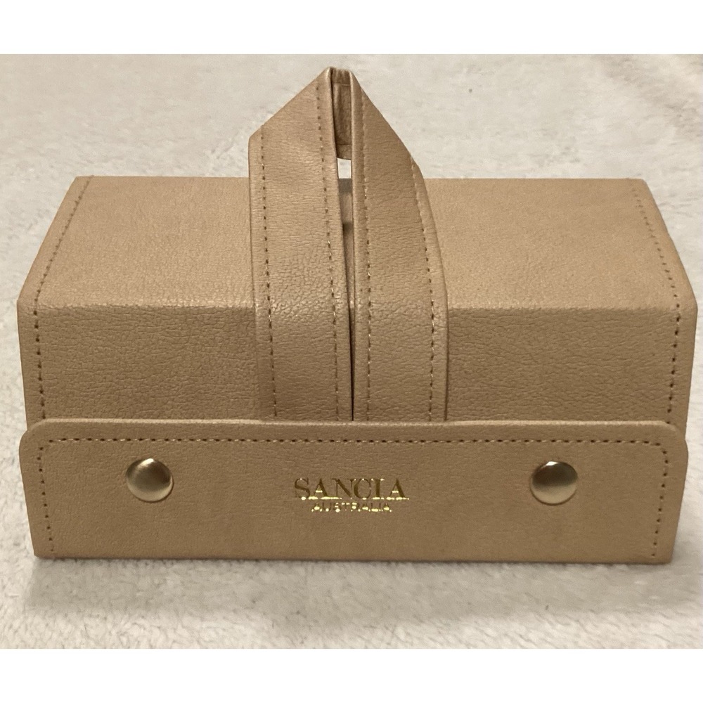 Sancia Australia 3 Compartment Sunglass Case Sand Color New